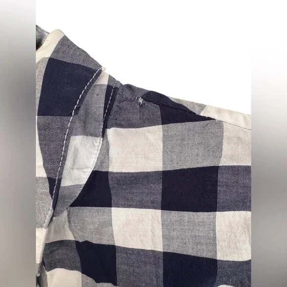 Nine West Sleeveless Gingham Shirt Dress – Size 16 - Picture 7 of 9